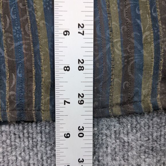 Scully Pearl Snap Button Up Shirt Men's Large Western Brown Striped - Picture 13 of 14